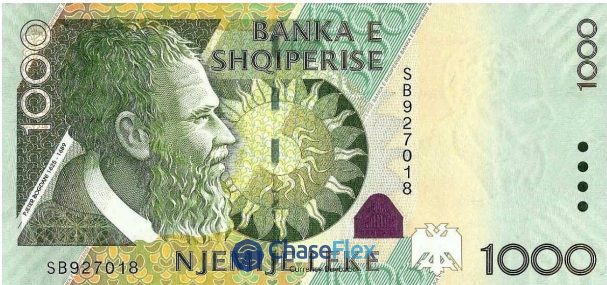 1000 Albanian Lek banknote