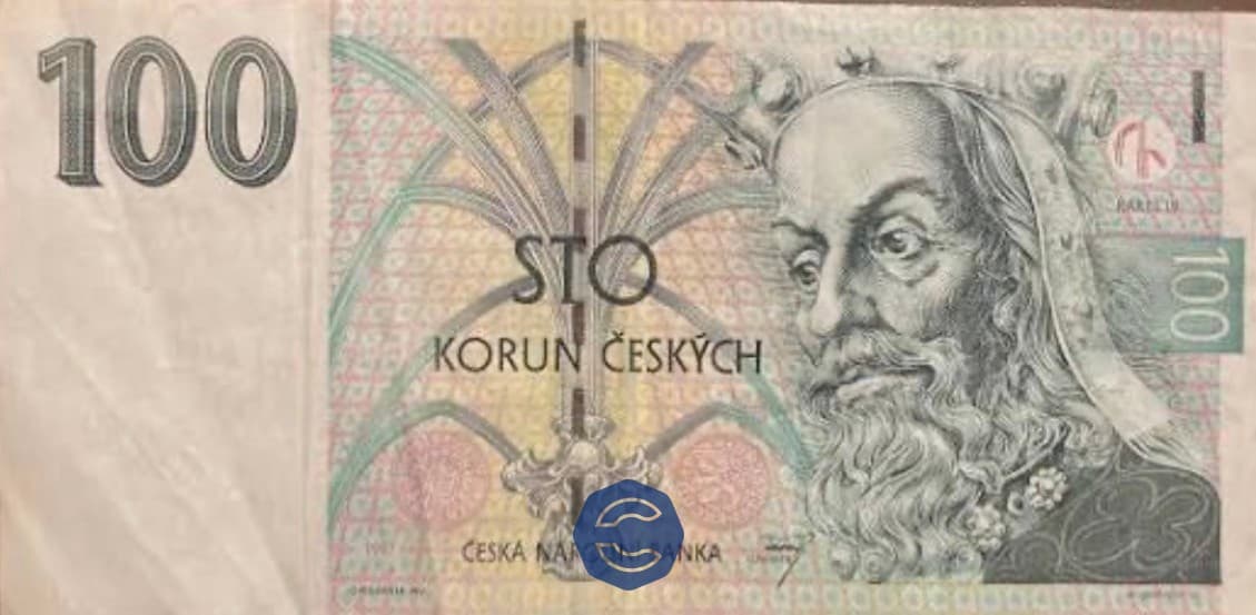 Old 100 Czech Korun Banknote