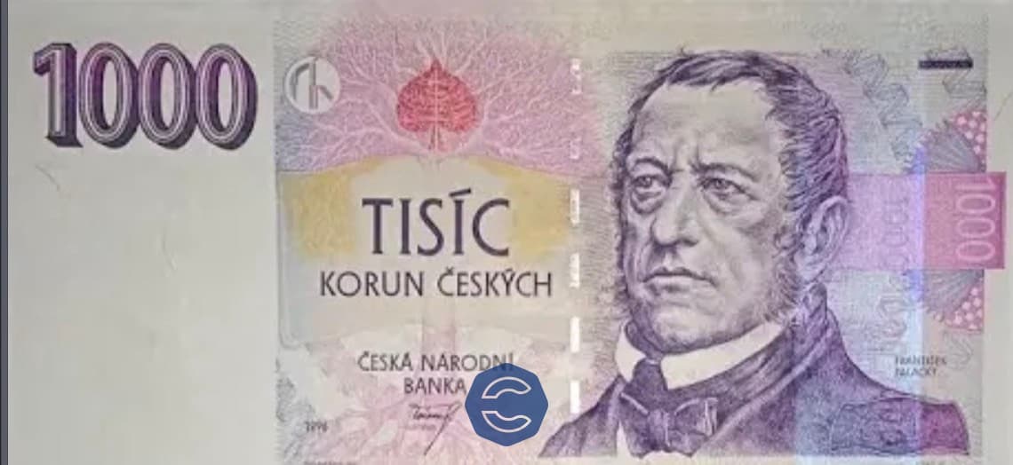 Old 1000 Czech Korun Banknote