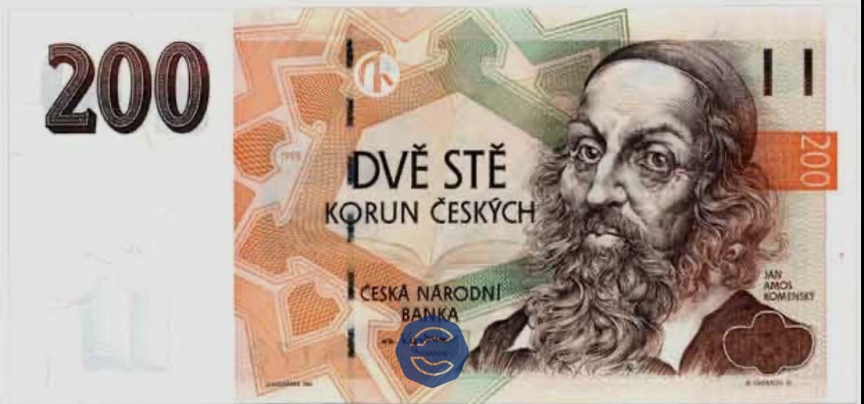 Old 200 Czech Korun Banknote