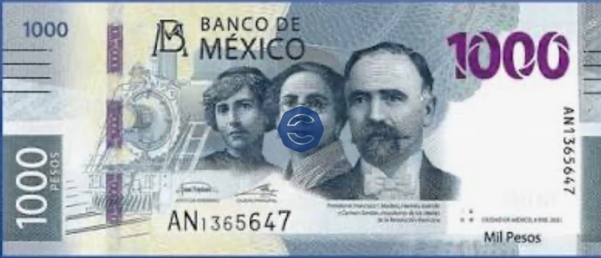 1000 Mexican Pesos Banknote