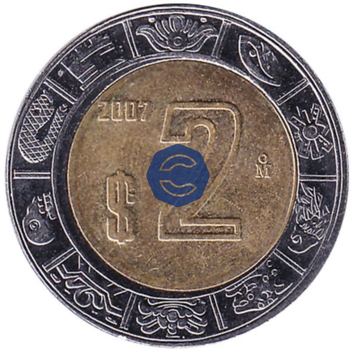 2 Mexican Peso Coin