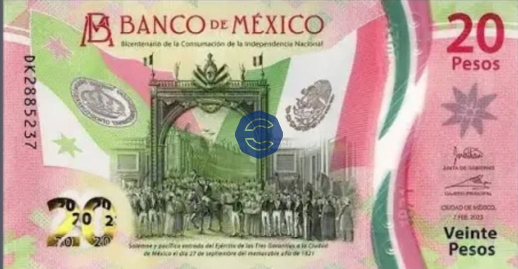 20 Mexican Pesos Banknote