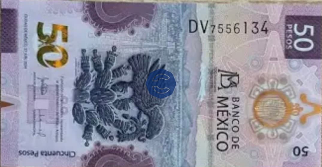 50 Mexican Pesos Banknote