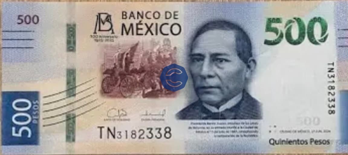 500 Mexican Pesos Banknote