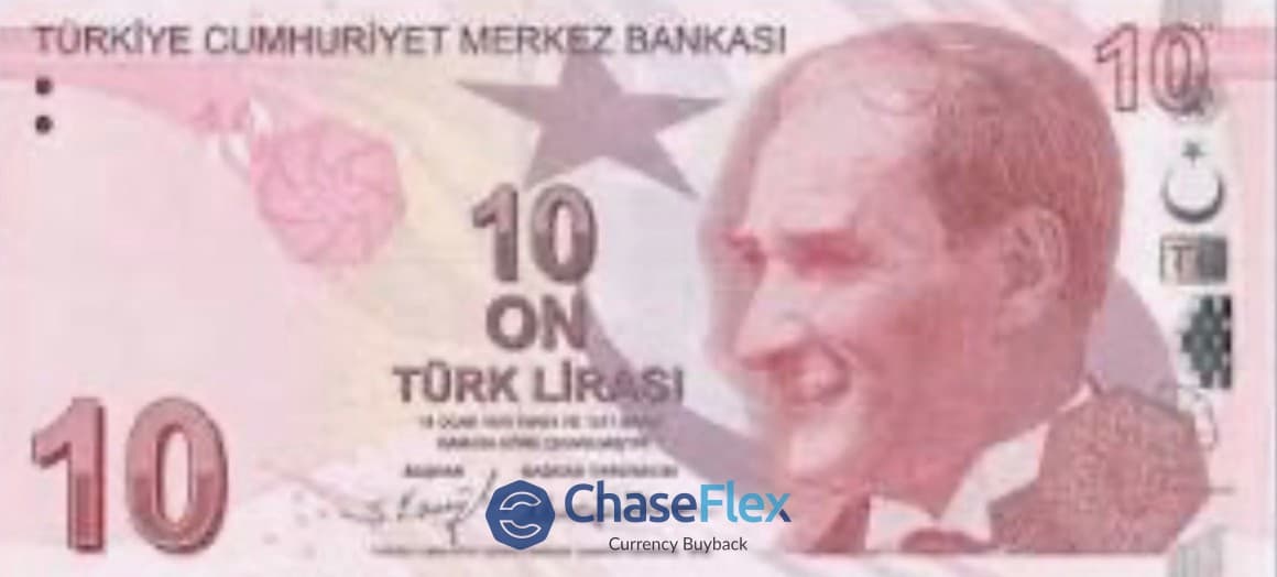 10 Turkish Lira banknote