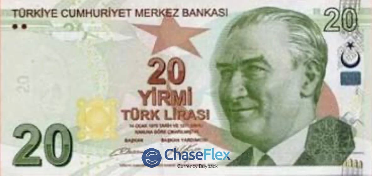 20 Turkish Lira banknote