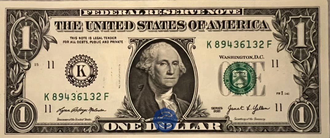 1 American Dollar